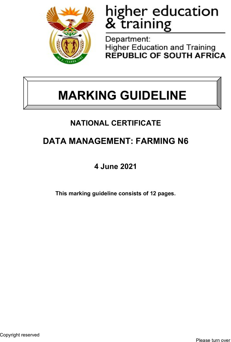 Data Management Farming N6 MEMO June 2021 preview