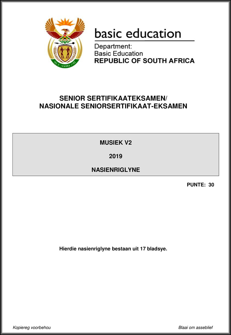 Music P2 May June 2019 Memo Afr Gr12