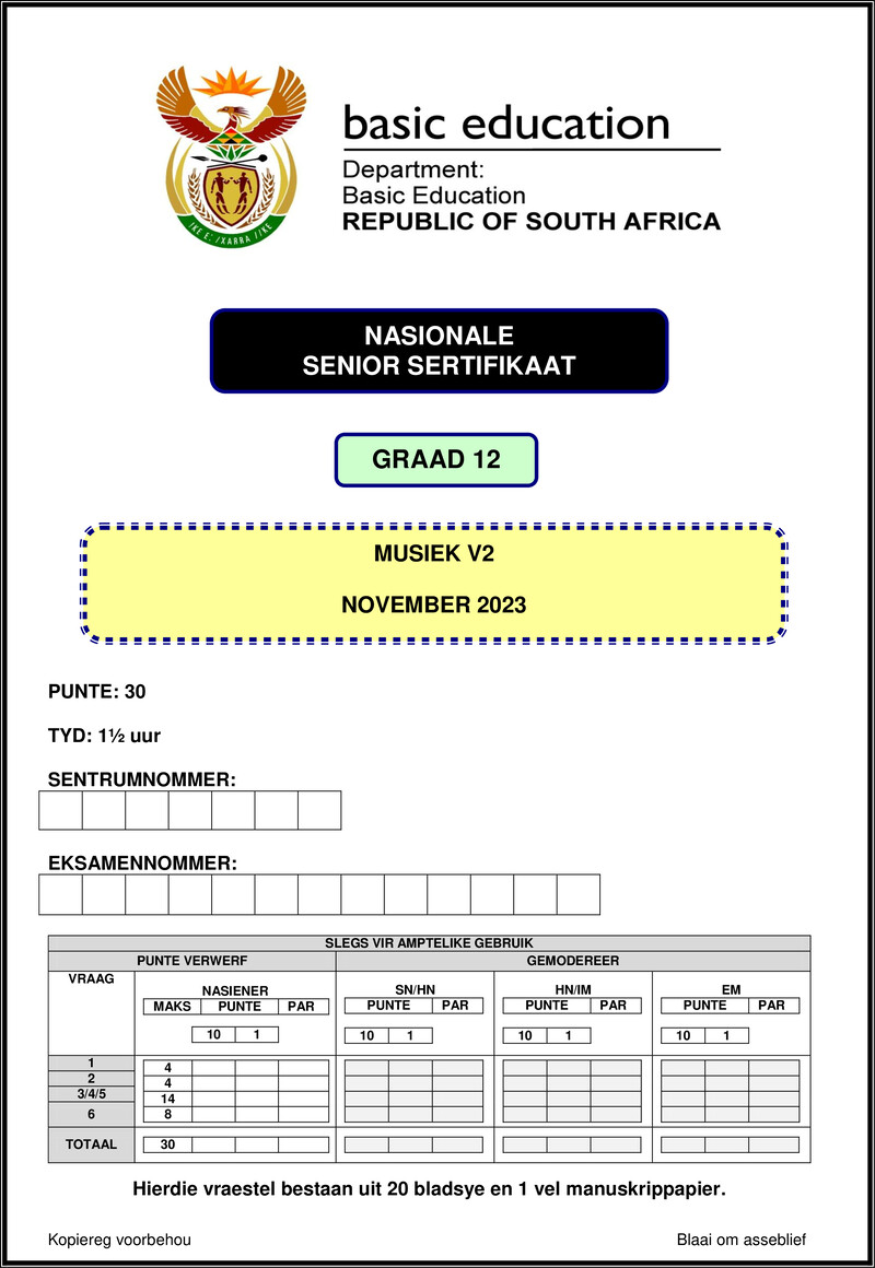 Music P2 Nov 2023 Afr Gr12