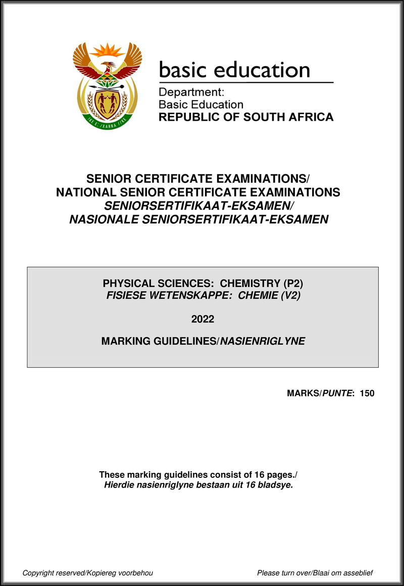 Grade 12 Physical Sciences past paper 2022 – physical sciences p2 may june 2022 mg afr eng gr12