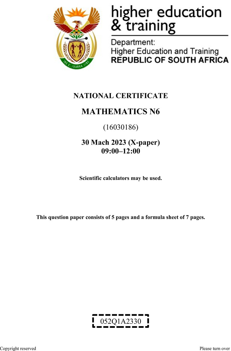 T1040 Mathematics N6 QP April 2023