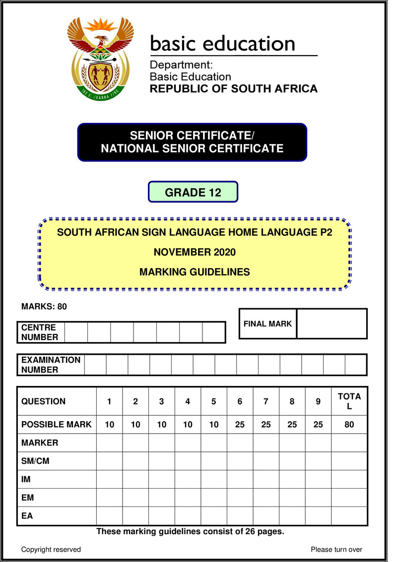 Sasl Hl P2 Nov 2020 Memo Gr12