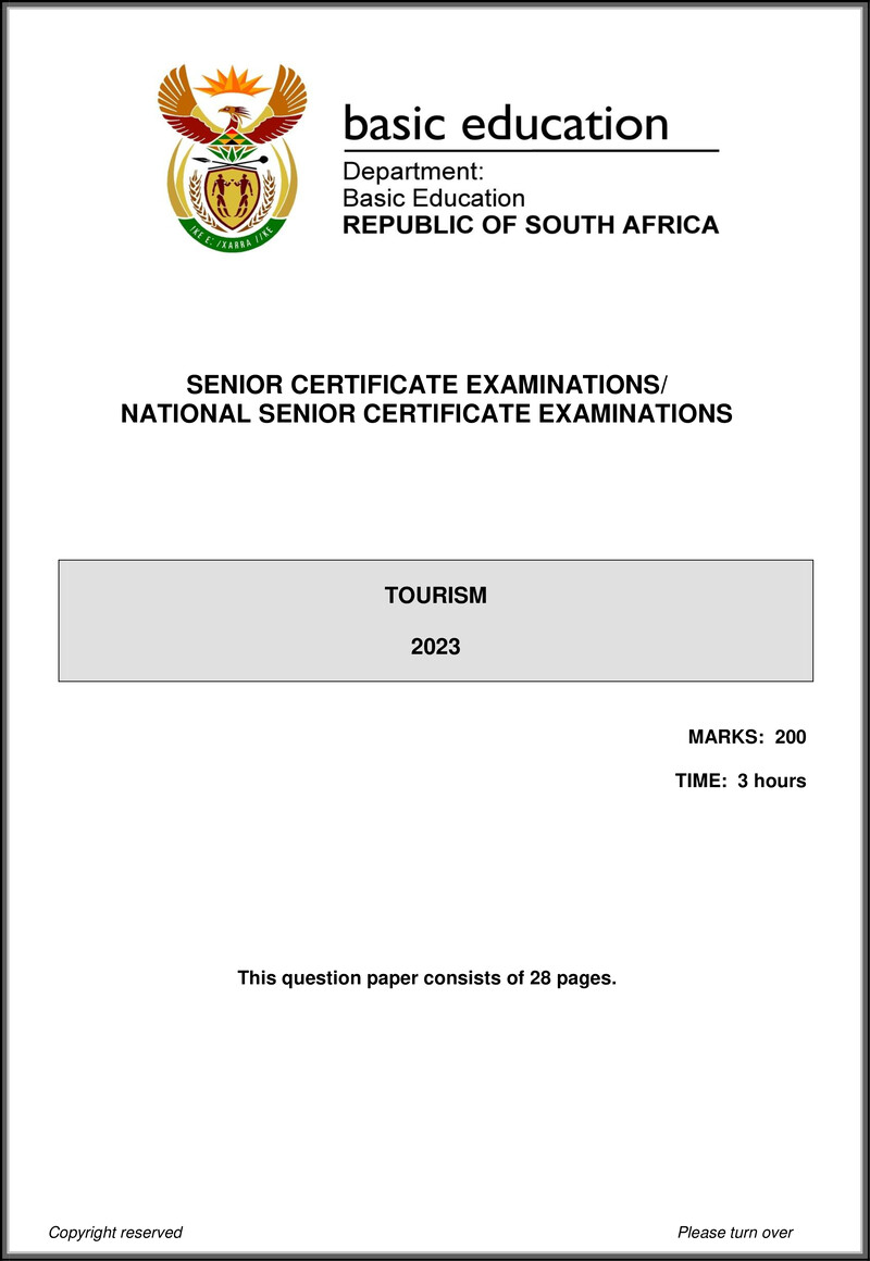 Tourism May June 2023 Eng Gr12