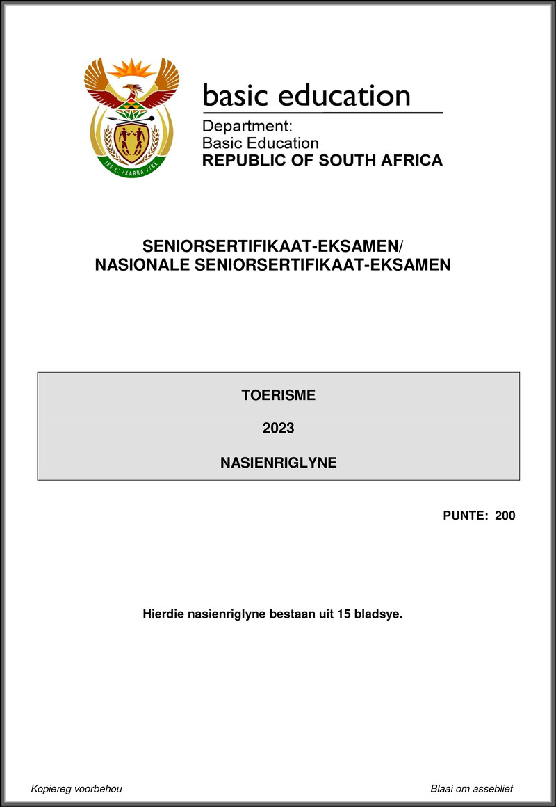 Tourism May June 2023 Mg Afr Gr12