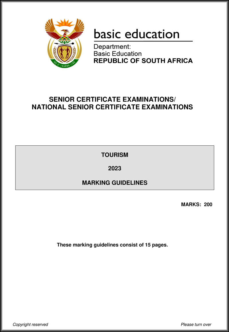 Tourism May June 2023 Mg Eng Gr12