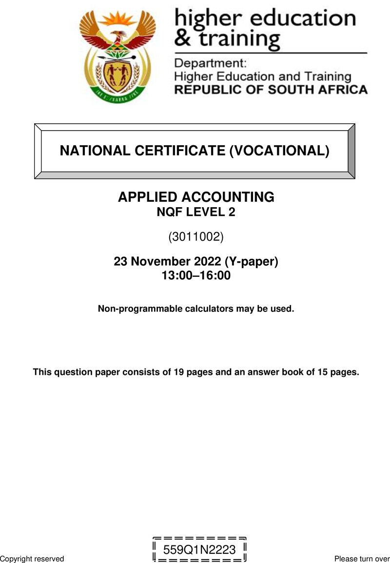 Nc170 Applied Accounting L2 QP Nov 2022 Edited Gerber