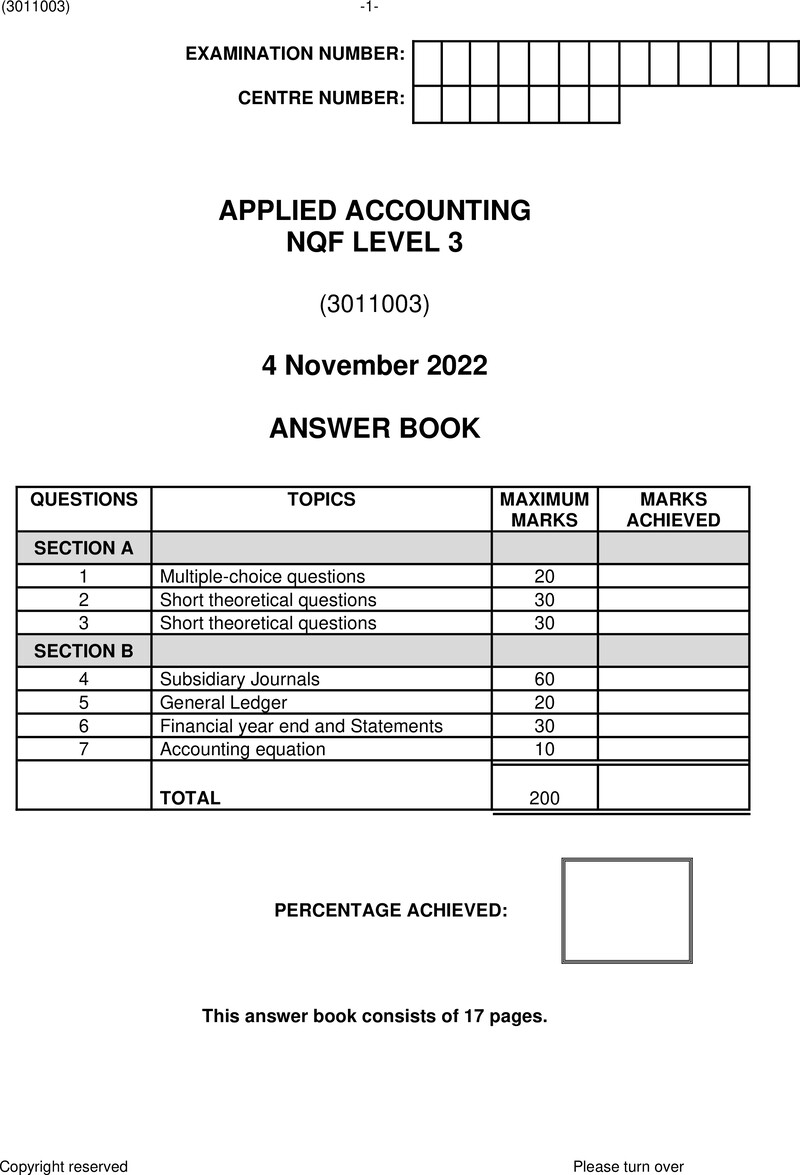 Nc180 A Applied Accounting L3 Answer Book Nov 2022 Edited