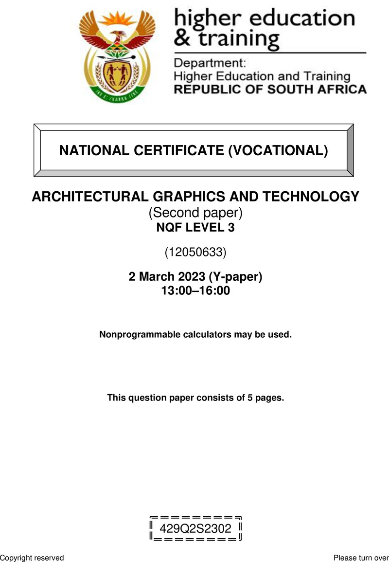 Nc260 Architectural Graphics And Technology L3 P2 QP Supp Feb 2023