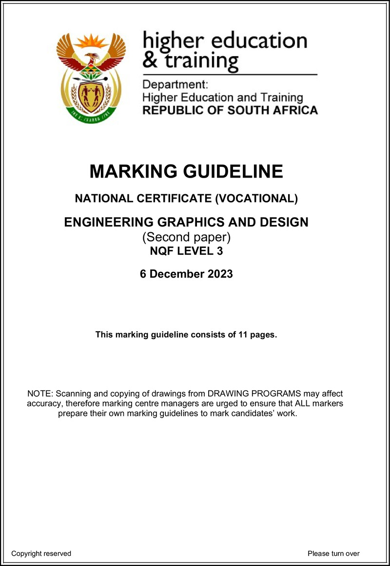 Engineering Graphics And Design L3 P2 MEMO Nov 2023 preview