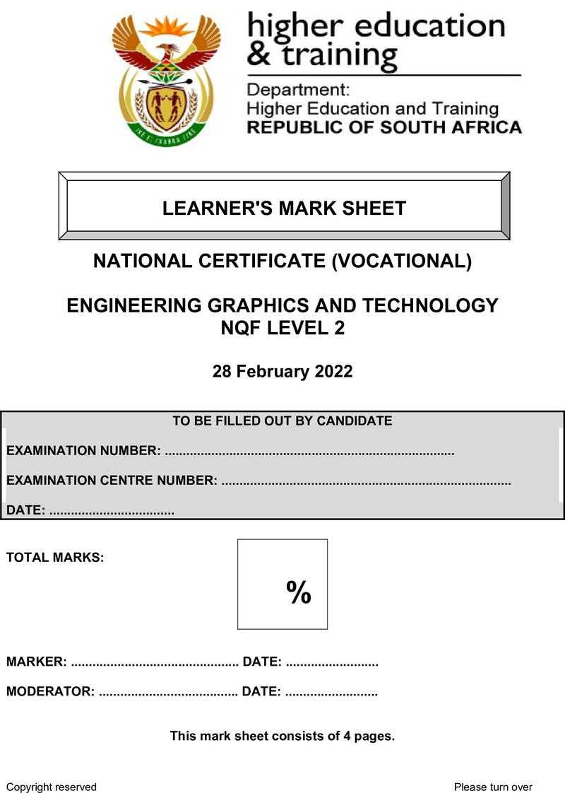 Engineering Graphics And Technology L2 Learners Mark Sheet Supp Feb 2022 Edited