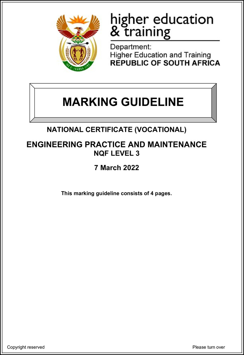 Engineering Practice And Maintenance L3 Memo Feb 2022