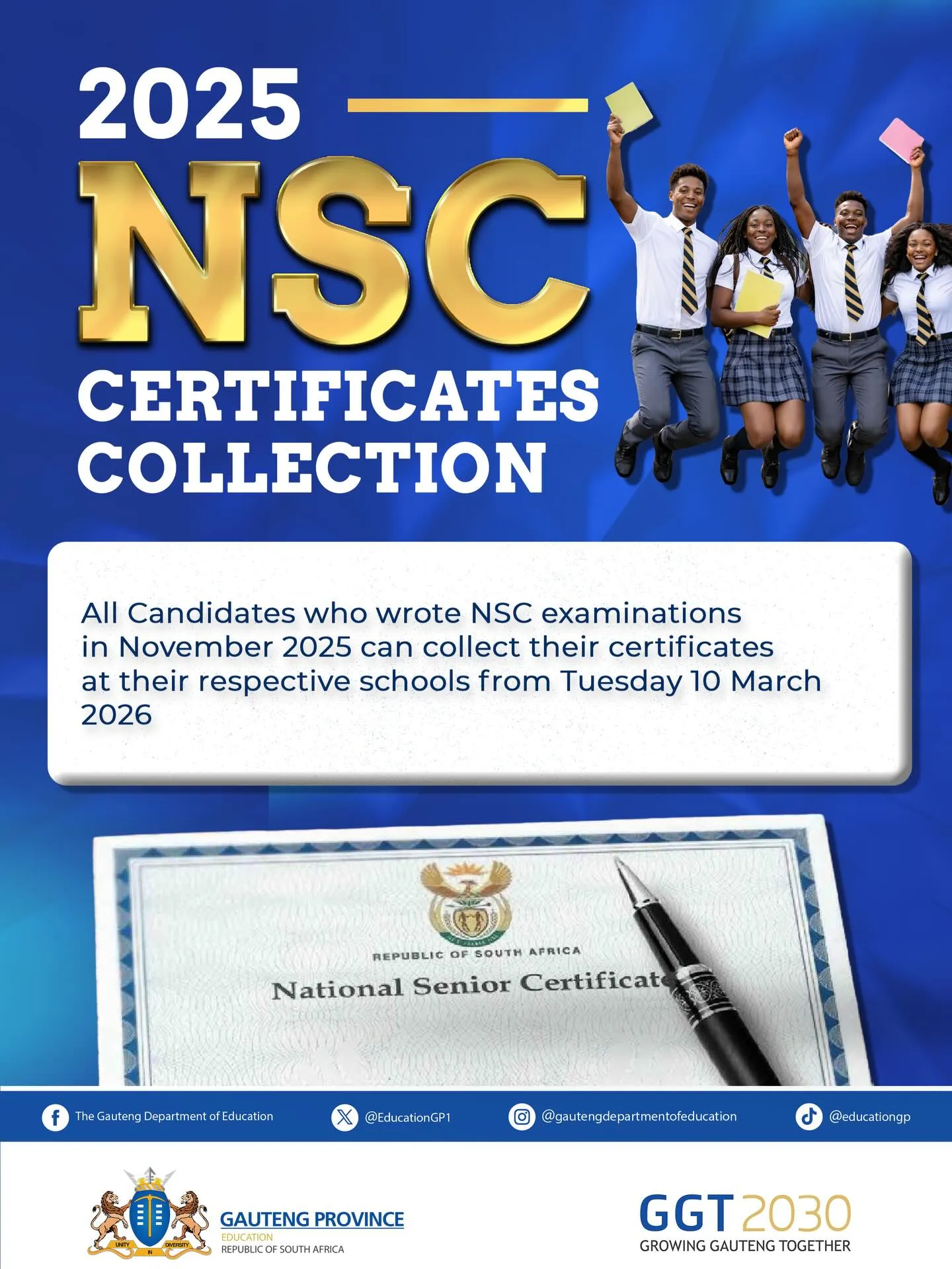 2025 NSC Certificates Collection – Important Notice